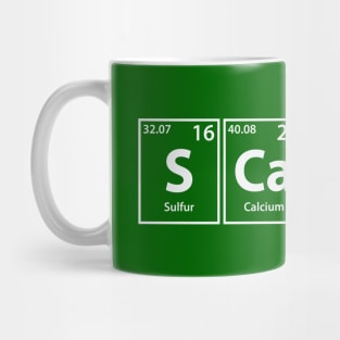 Scandal (S-Ca-Nd-Al) Periodic Elements Spelling Mug